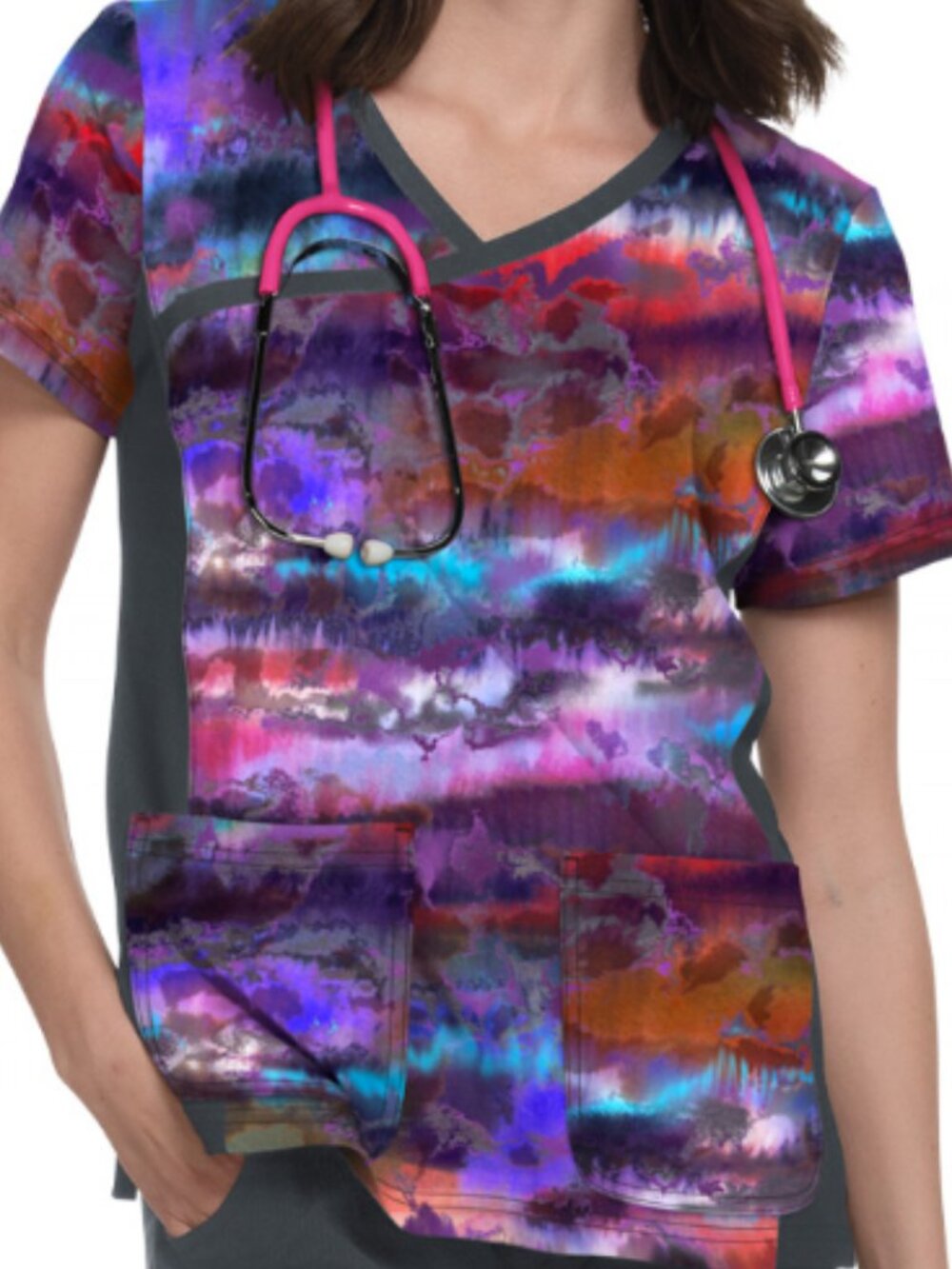 Koi Lite Raquel Print Mock Wrap